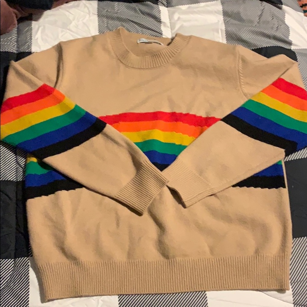 Young Fabulous and Broke Rainbow Sweater